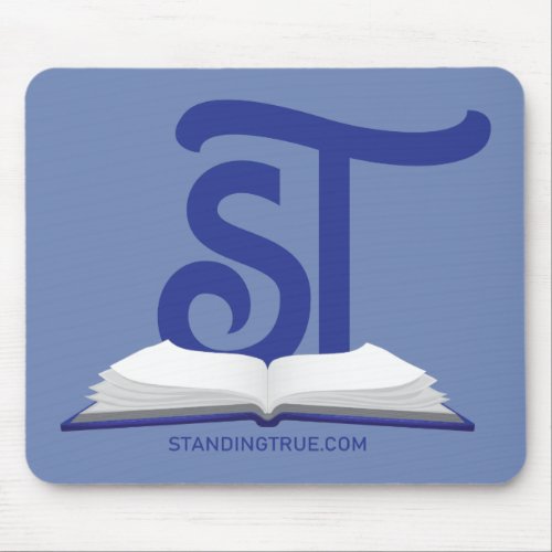 Standing True Logo on Blue Mouse Pad