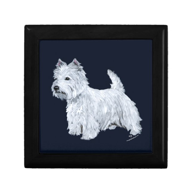 Standing Westie Jewelry Box (Front)