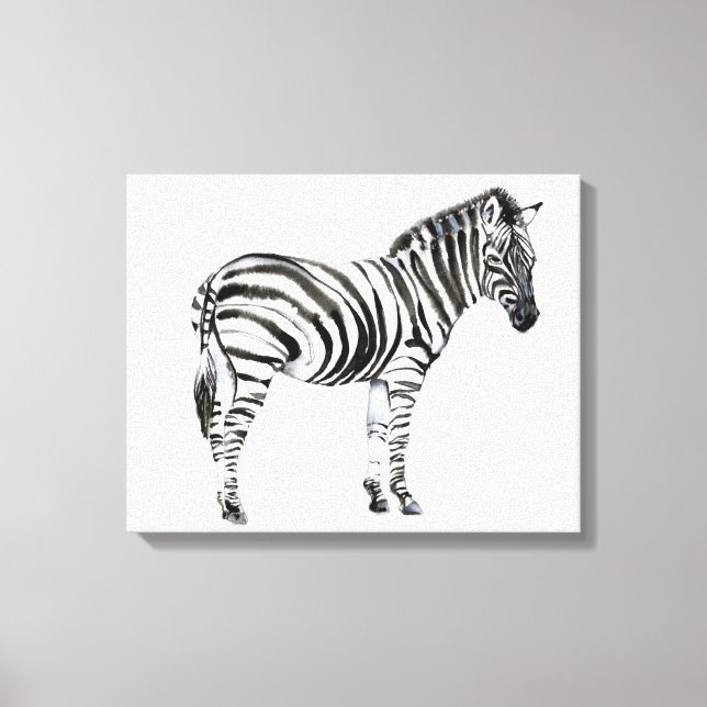 Standing Zebra Canvas Print (Front)