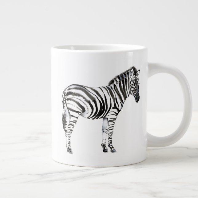 Standing Zebra Giant Coffee Mug (Right)