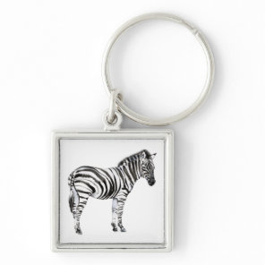 Standing Zebra Keychain