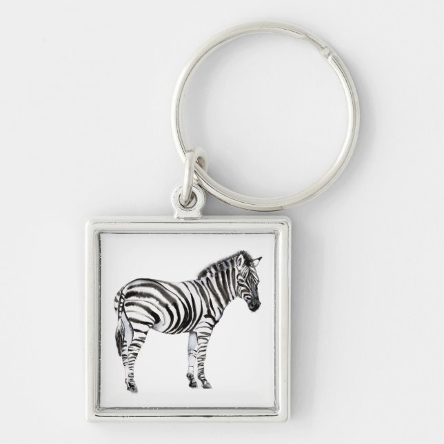 Standing Zebra Keychain (Front)