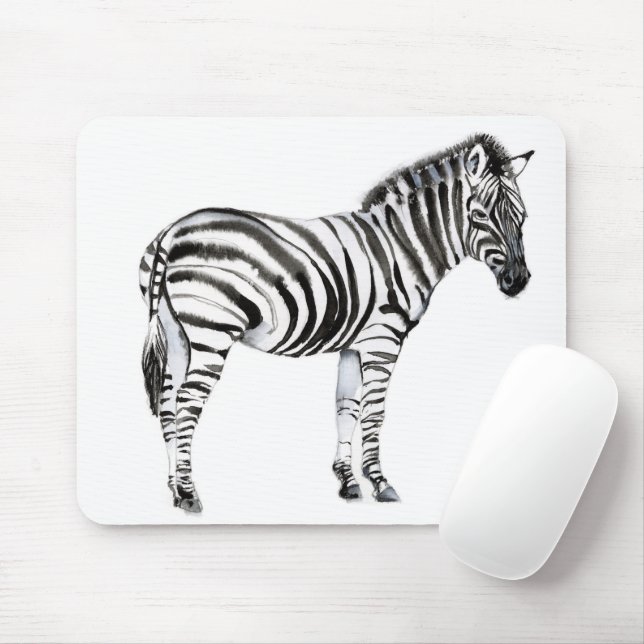 Standing Zebra Mouse Pad (With Mouse)