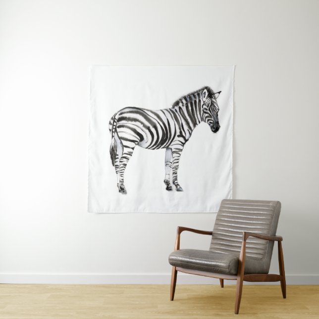Standing Zebra Tapestry (In Situ)