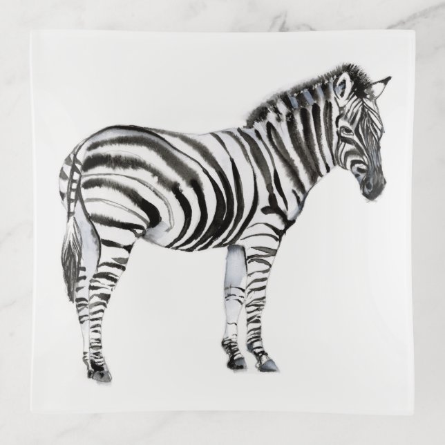 Standing Zebra Trinket Tray (Front)