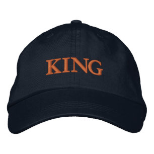 Standout KING Text Adjustable Navy-Hat for Comfort Embroidered Baseball Cap