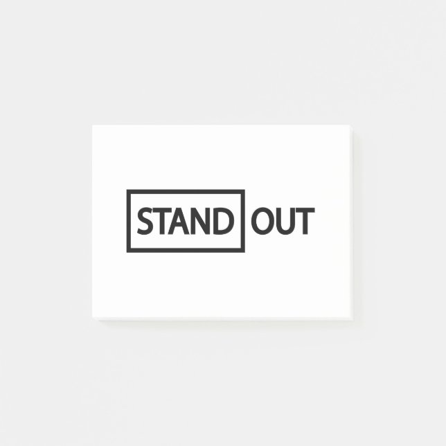 Standout standing out post-it notes (Front)