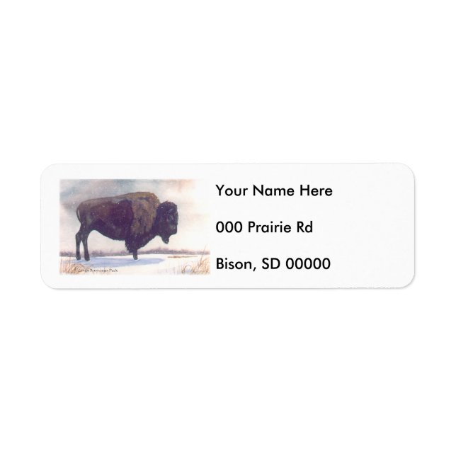 Stands Alone Bison Painting Label (Front)