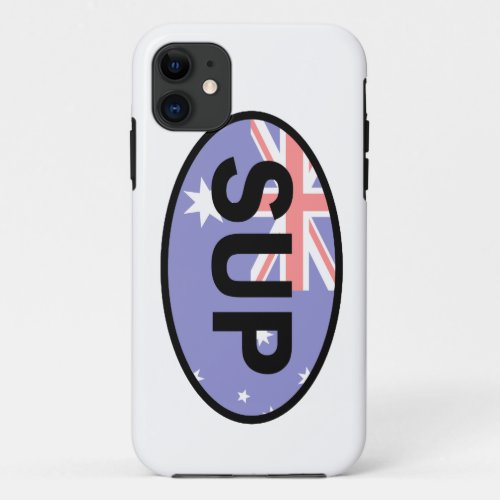 Standup Paddleboard Australia Flag iPhone 11 Case