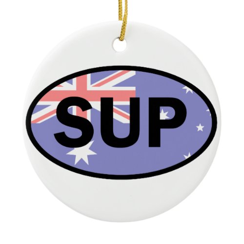 Standup Paddleboard Australia Flag Ceramic Ornament