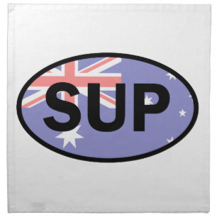 Standup Paddleboard Australia Flag Cloth Napkin