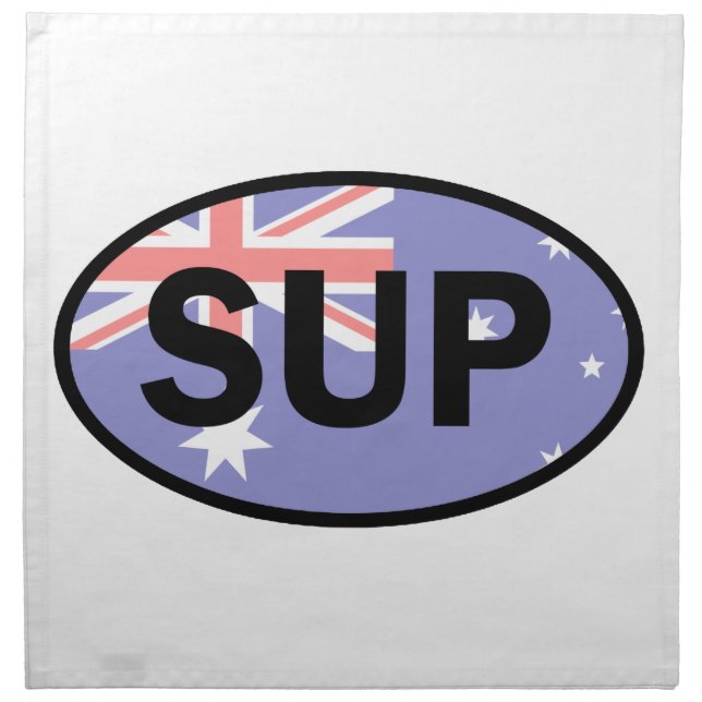 Standup Paddleboard Australia Flag Cloth Napkin (Front)