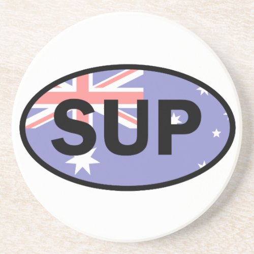 Standup Paddleboard Australia Flag Drink Coaster