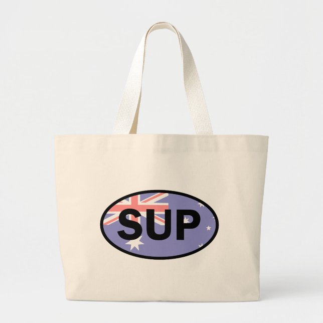 Standup Paddleboard Australia Flag Large Tote Bag (Front)
