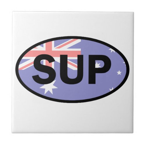 Standup Paddleboard Australia Flag Tile