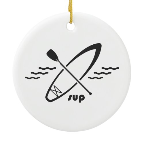 Standup Paddleboarding Ceramic Ornament