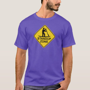 Standup Paddleboarding Zone Road Sign T-Shirt