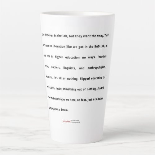 Stanford BAD Lab _ Group Poem Latte Mug