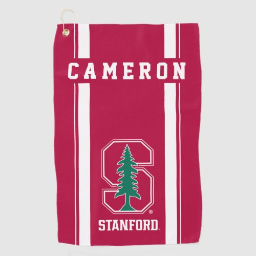 Stanford Block S with Tree  Add Your Name Golf Towel