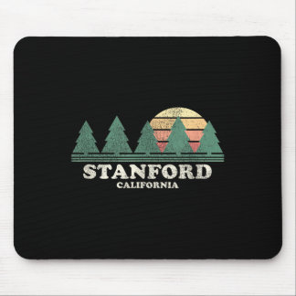 Stanford Ca Vintage Throwback Tee Retro 70s Design Mouse Pad