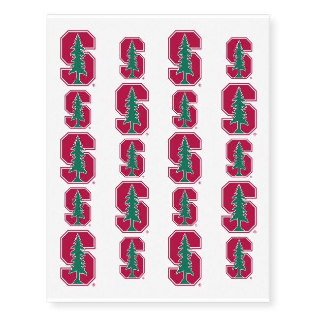 Stanford Cardinal Block S Temporary Tattoos (Front)