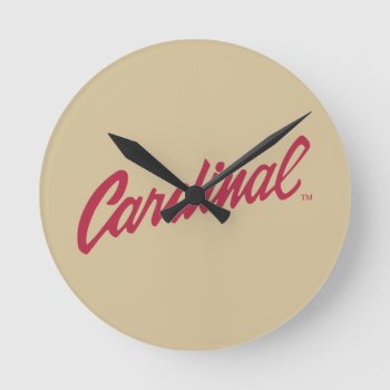 Stanford Cardinal Round Clock by Stanford at Zazzle