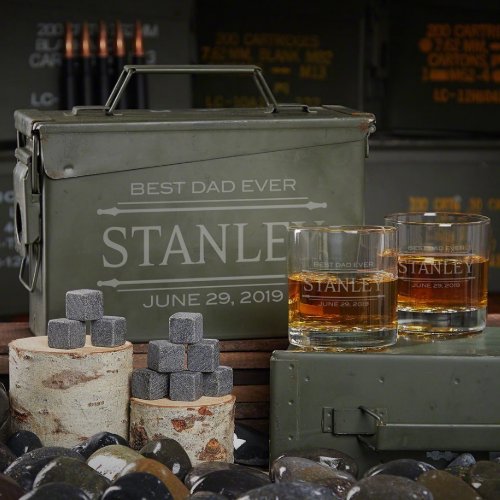 Stanford Great Father Ammo Can Set W Beer Glasses