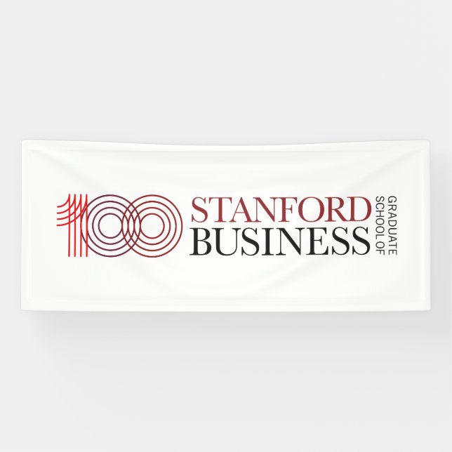 Stanford GSB 100th Anniversary Logo Banner (Horizontal)