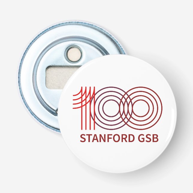 Stanford GSB 100th Anniversary Logo Bottle Opener (Front)