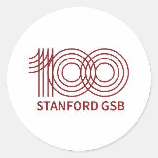 Stanford GSB 100th Anniversary Logo Classic Round Sticker