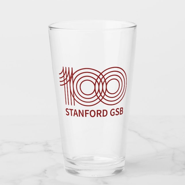 Stanford GSB 100th Anniversary Logo Glass (Front)