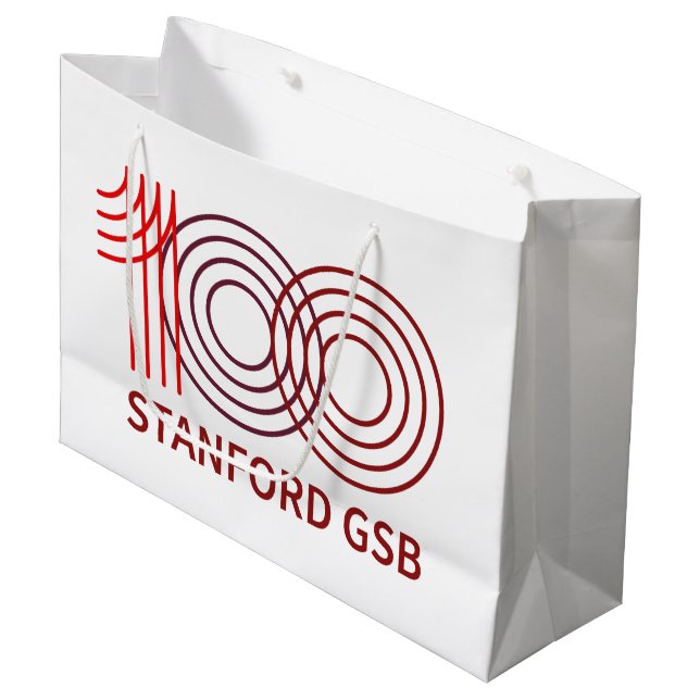 Stanford GSB 100th Anniversary Logo Large Gift Bag (Front Angled)