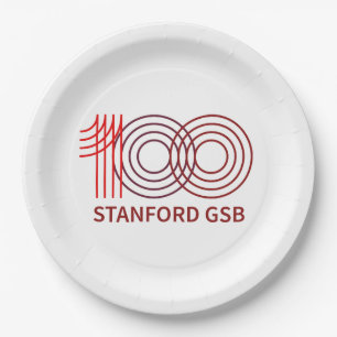 Stanford GSB 100th Anniversary Logo Paper Plates