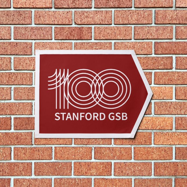 Stanford GSB 100th Anniversary Logo Pennant (Insitu 1)