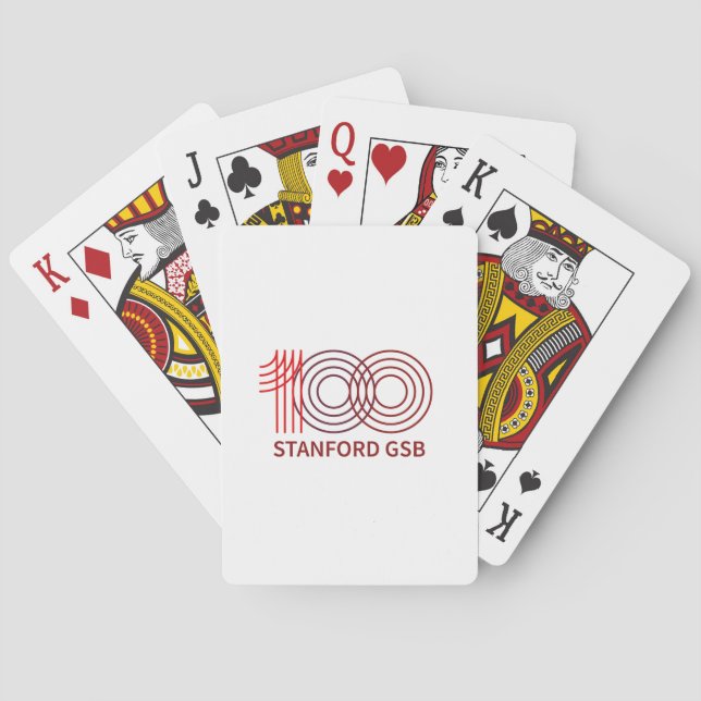 Stanford GSB 100th Anniversary Logo Poker Cards (Back)