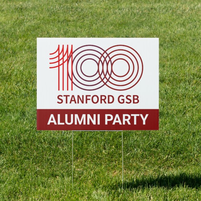 Stanford GSB 100th Anniversary Logo Sign (Insitu)