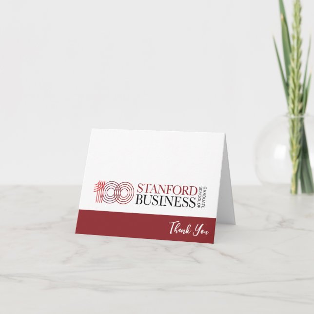 Stanford GSB 100th Anniversary Logo Thank You Card (Front)