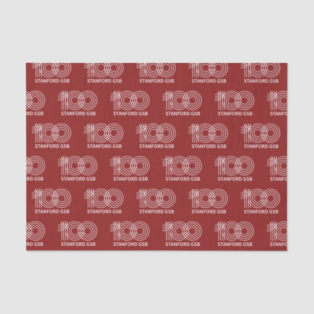 Stanford GSB 100th Anniversary Logo Tissue Paper (Front)