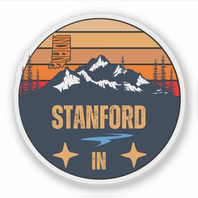 Stanford, Indiana  Sticker (Front)