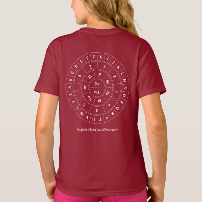 Stanford Math Circle Elementary T-Shirt (Back)