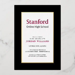 Stanford Online High School Graduate Foil Invitation