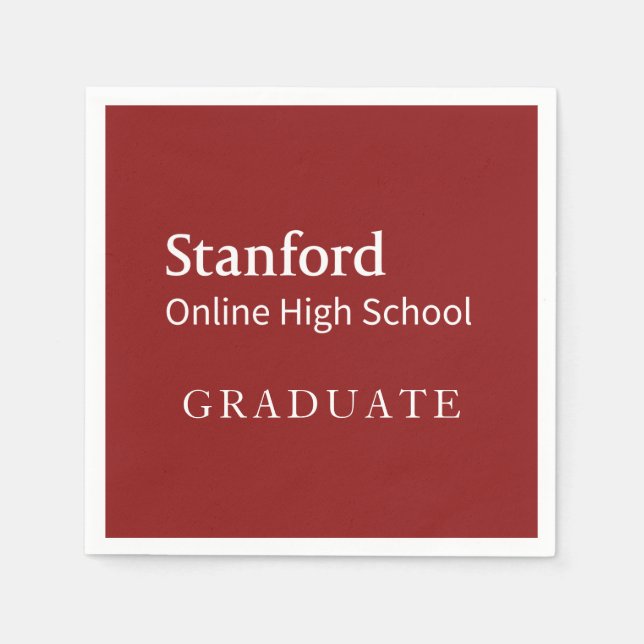 Stanford Online High School Graduate Napkins (Front)
