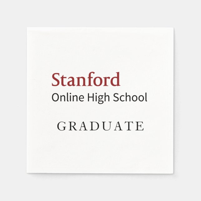 Stanford Online High School Graduate Napkins (Front)