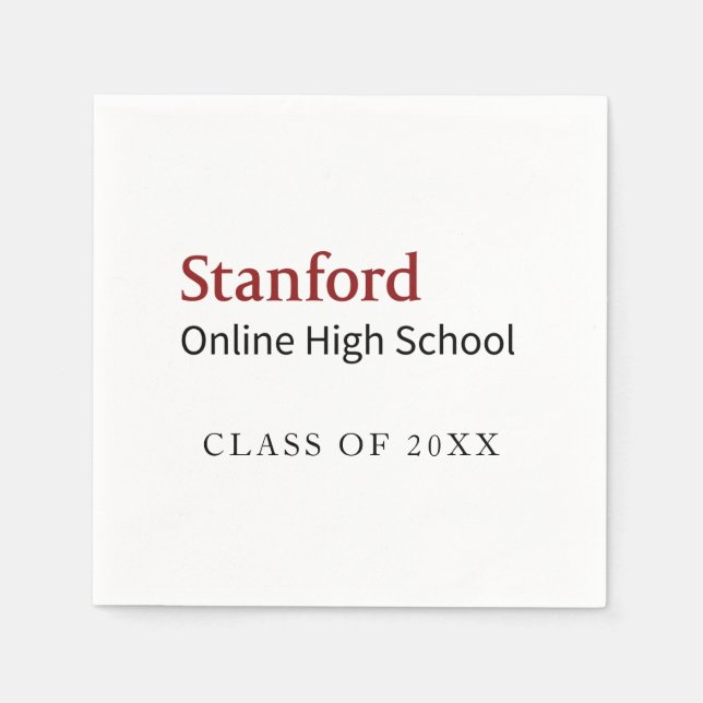 Stanford Online High School Graduate Napkins (Front)