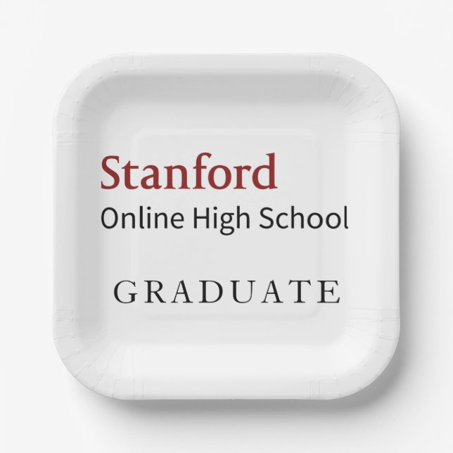 Stanford Online High School Graduate Paper Plates (Front)