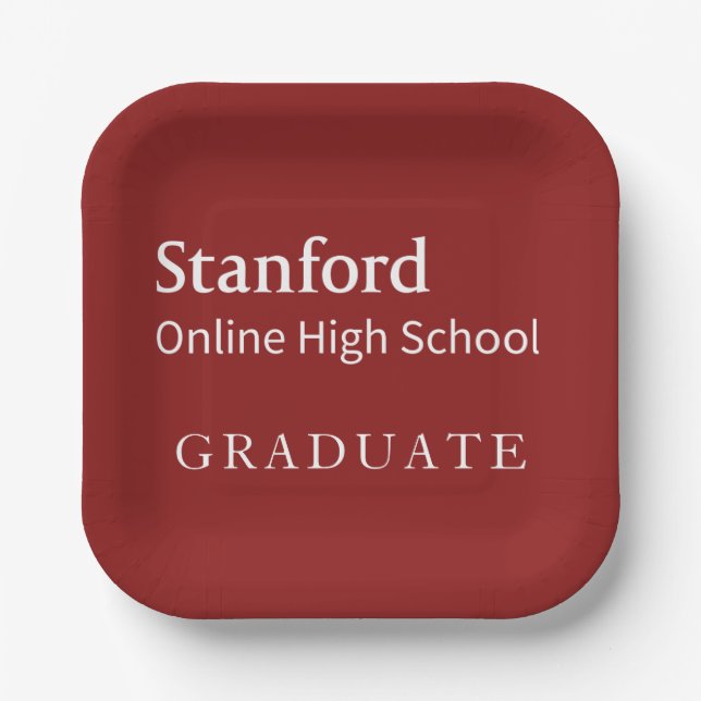 Stanford Online High School Graduate Paper Plates (Front)