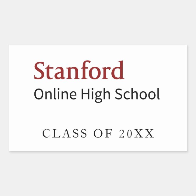 Stanford Online High School Graduate Rectangular Sticker (Front)
