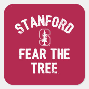 Stanford University Fear The Stanford Tree Square Sticker