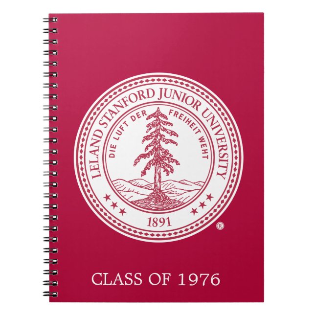 Stanford University Seal White Background Notebook (Front)