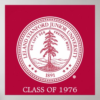 Stanford University Seal White Background Poster by Stanford at Zazzle